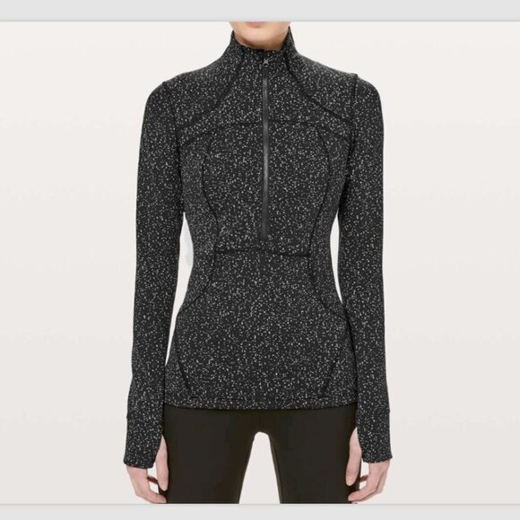 Lululemon Define Pullover 1/2 Zip, Size 10, Magnetized Jacquard, Black/White - Picture 1 of 10